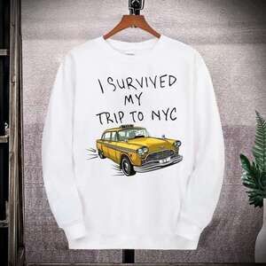 NYC Trip Spider Graphic Funny Travel Fan Sweatshirt